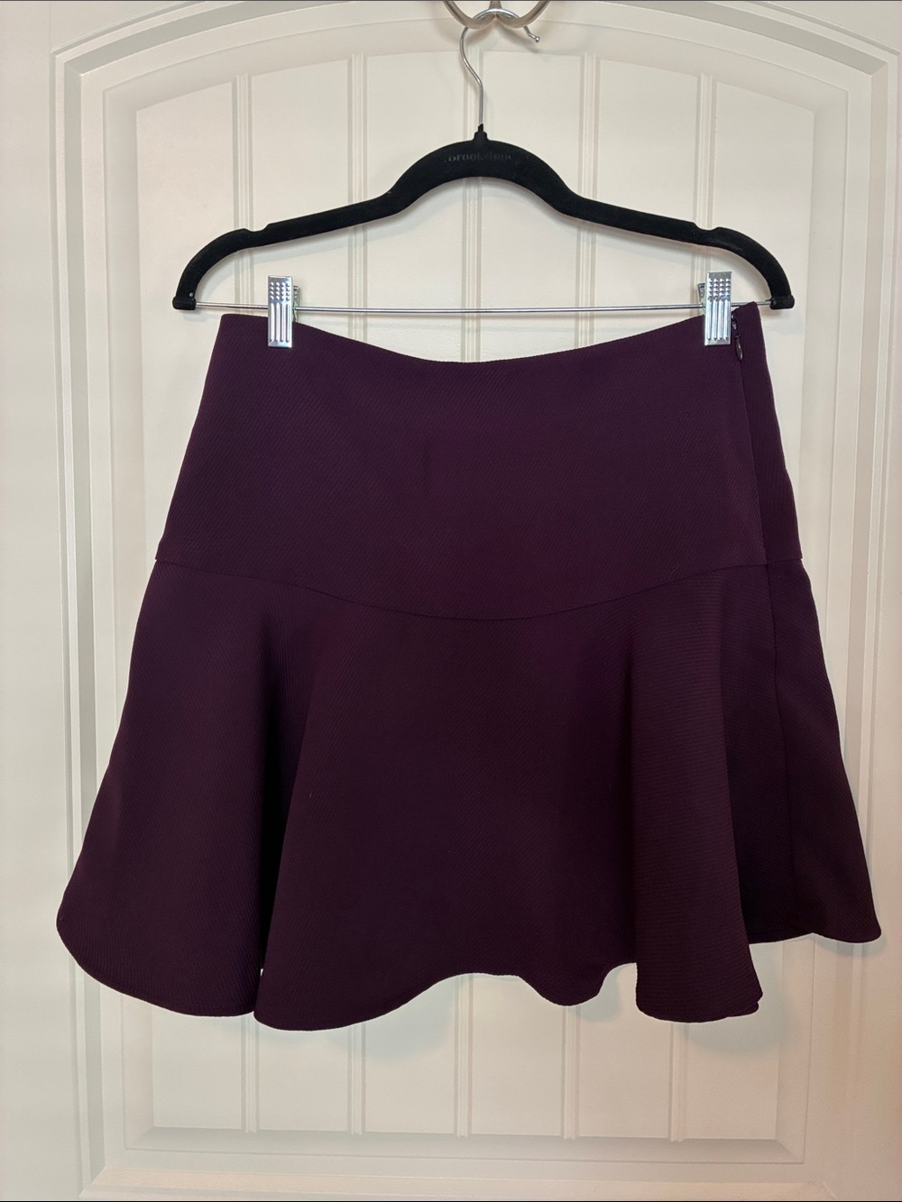 Loft Flared Mini Skirt in Plum Purple, Size 4